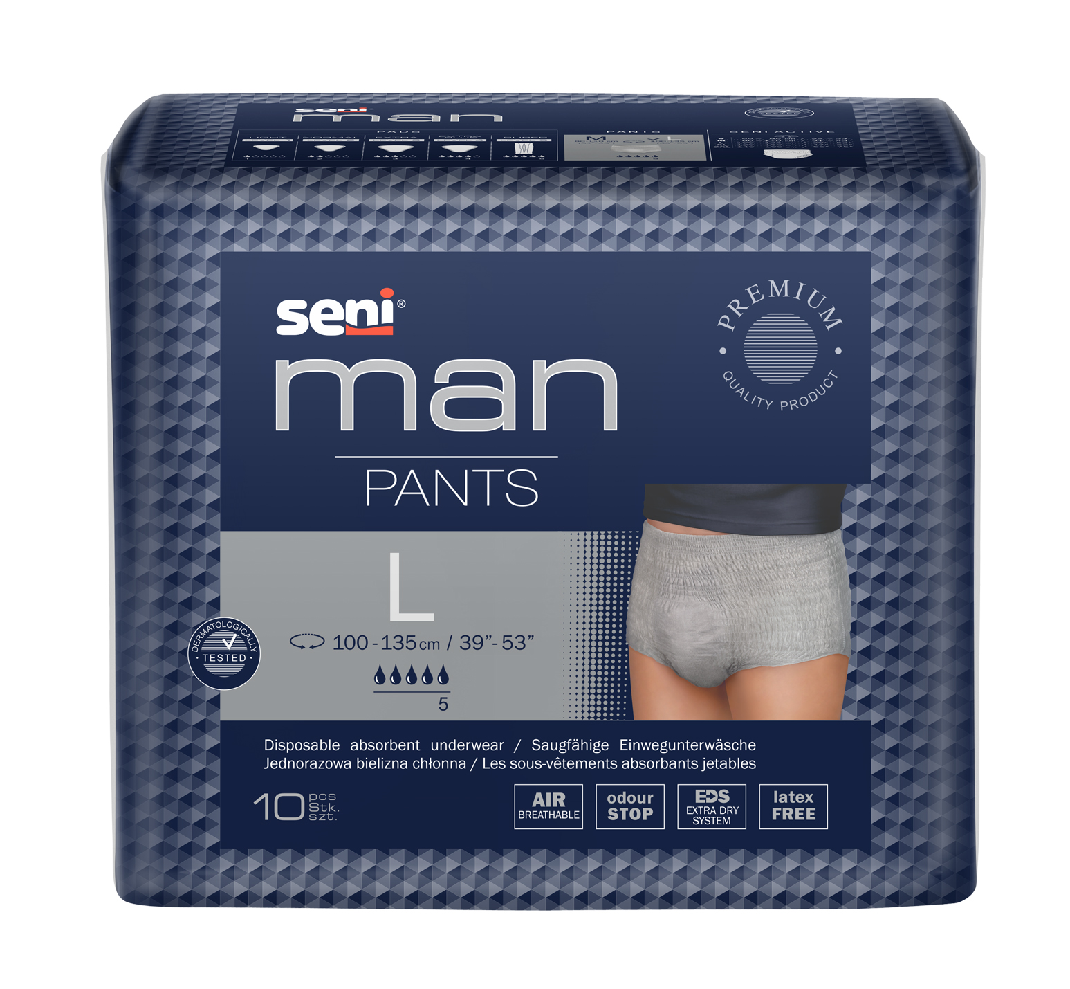 Труси поглинальні для дорослих SENI MAN PANTS large.(10 шт.)